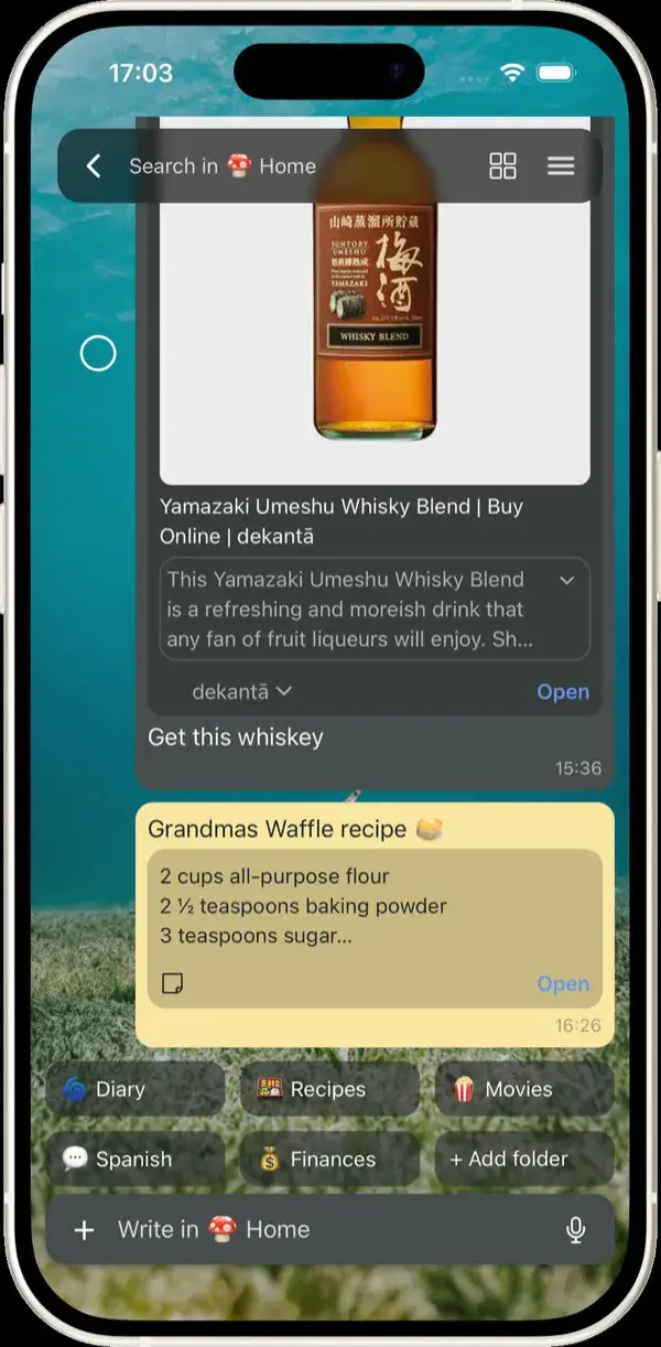 Luckynote app on mobile